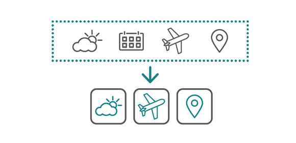 Users can select and set their preferred widgets from a variety of options.